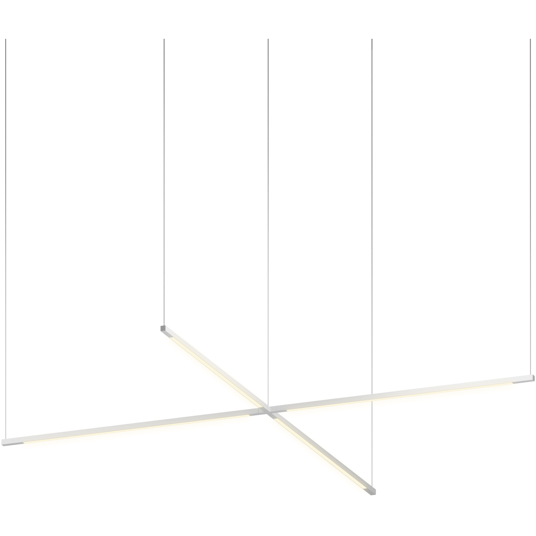 Z-Bar LED 51.9 inch Silver Pendant Ceiling Light, Cross